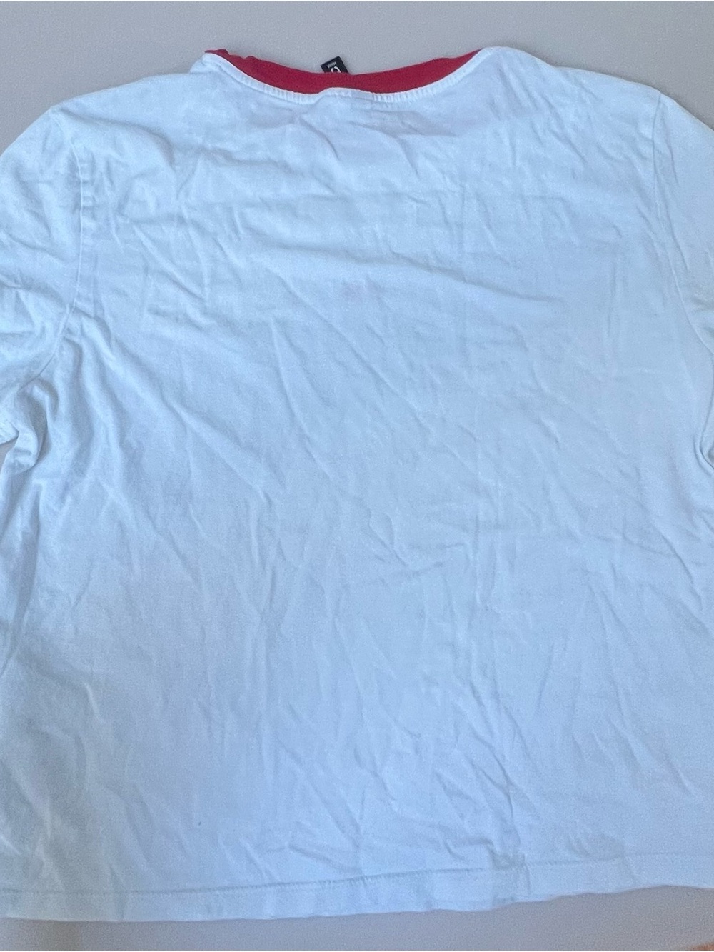 H&M White Tee with Red Crew Ringer - Picture 2 of 3